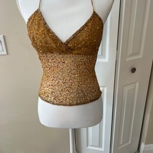Gold Sequin Women's Top